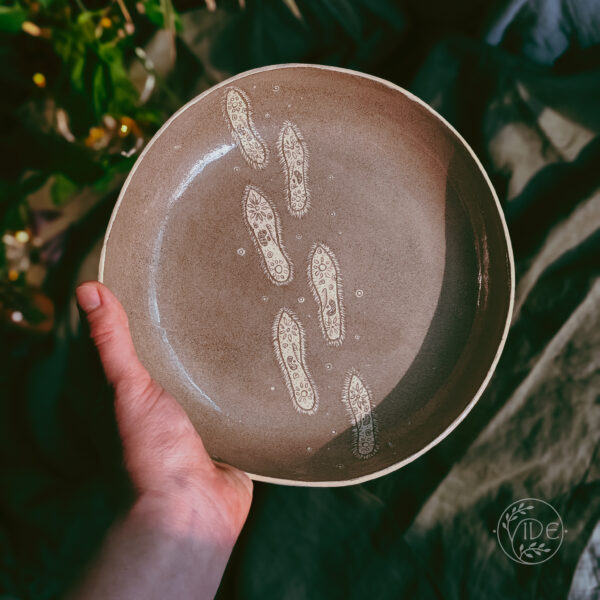 Talerz, półmisek z pantofelkami